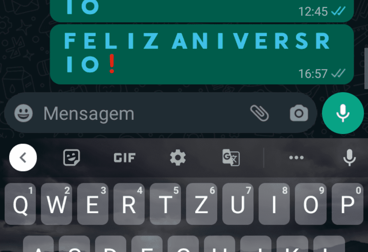 Como escrever colorido no WhatsApp