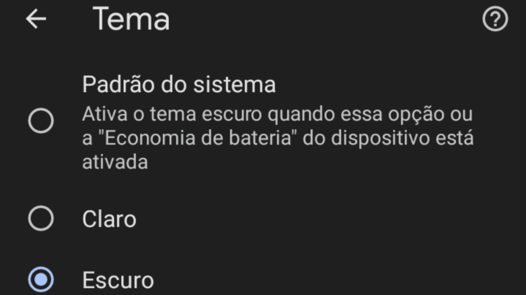 como ativar o modo escuro no google chrome