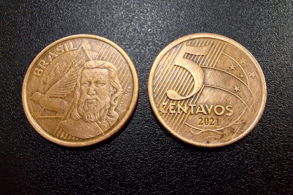Quem está na moeda de 5 centavos