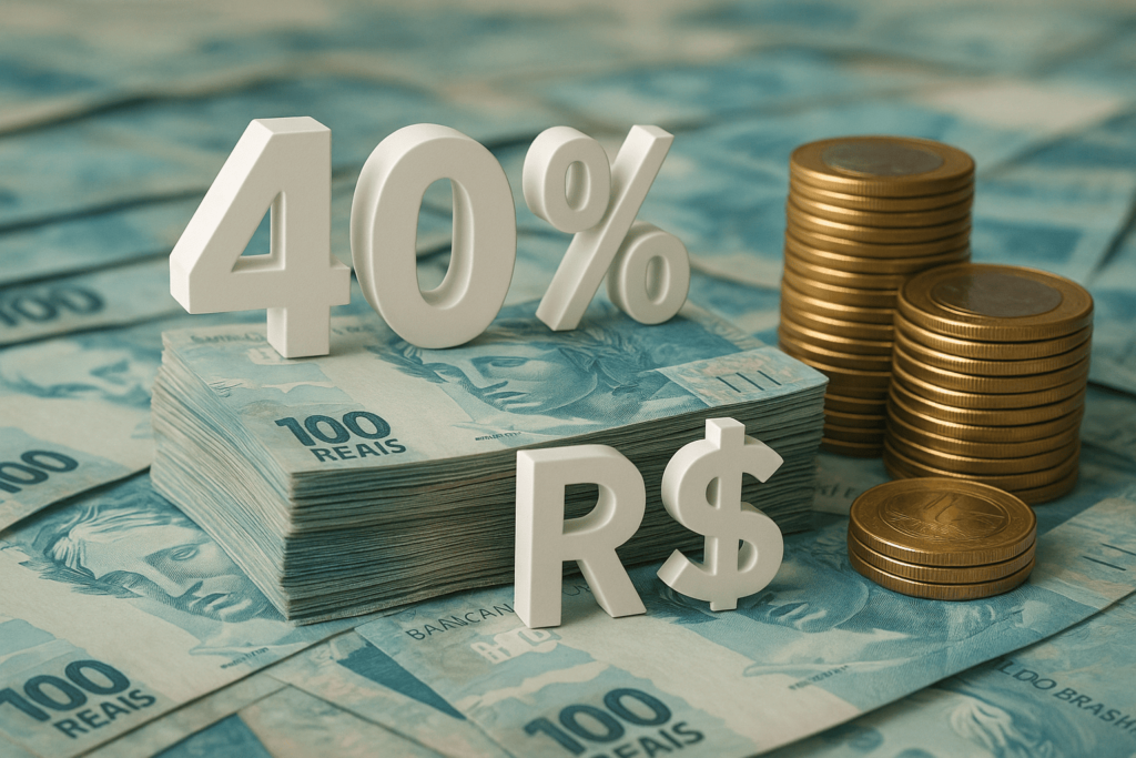 Quanto é 40% de 10000
